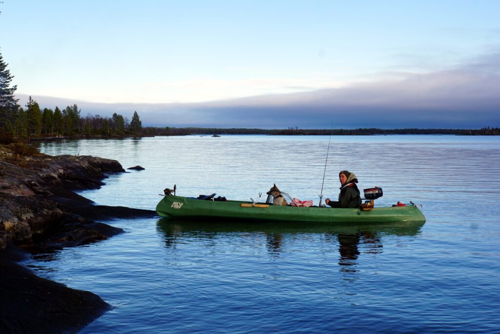 Kanadier, Angel, Hund, Dirk